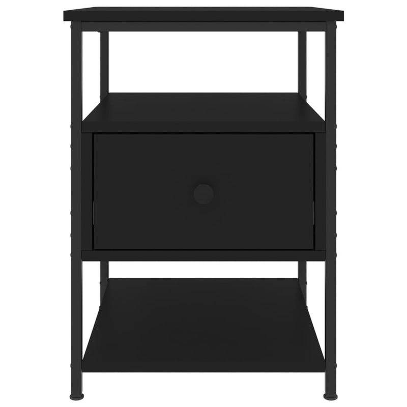 vidaXL Bedside Cabinets 2 pcs Black 40x42x56 cm Engineered Wood