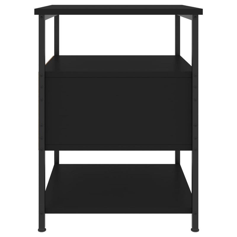 vidaXL Bedside Cabinets 2 pcs Black 40x42x56 cm Engineered Wood