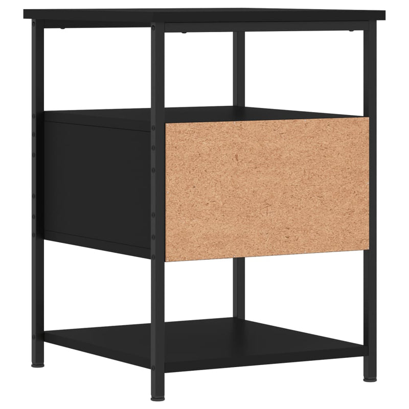 vidaXL Bedside Cabinets 2 pcs Black 40x42x56 cm Engineered Wood