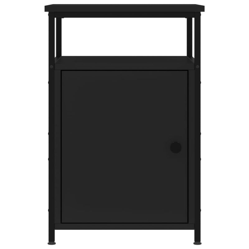 vidaXL Bedside Cabinets 2 pcs Black 40x42x60 cm Engineered Wood