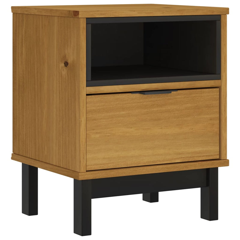 vidaXL Bedside Cabinet FLAM 40x35x50 cm Solid Wood Pine
