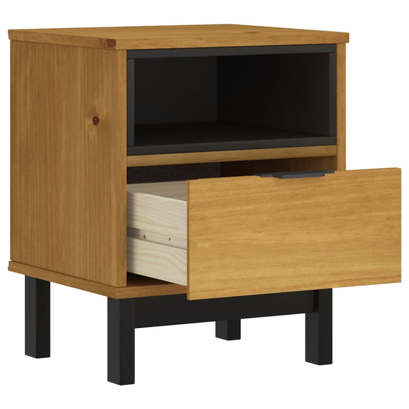vidaXL Bedside Cabinet FLAM 40x35x50 cm Solid Wood Pine