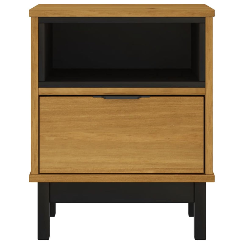 vidaXL Bedside Cabinet FLAM 40x35x50 cm Solid Wood Pine