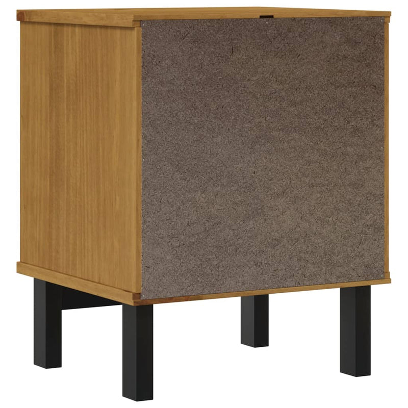 vidaXL Bedside Cabinet FLAM 40x35x50 cm Solid Wood Pine