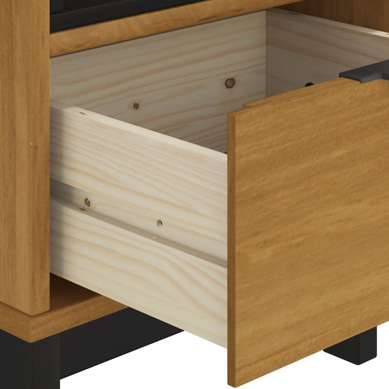 vidaXL Bedside Cabinet FLAM 40x35x50 cm Solid Wood Pine