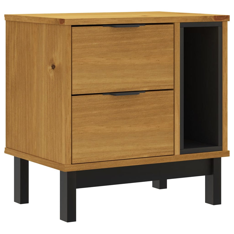 vidaXL Bedside Cabinet FLAM 49x35x50 cm Solid Wood Pine