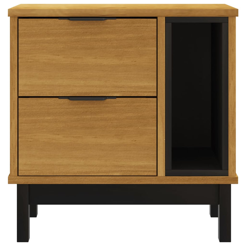 vidaXL Bedside Cabinet FLAM 49x35x50 cm Solid Wood Pine