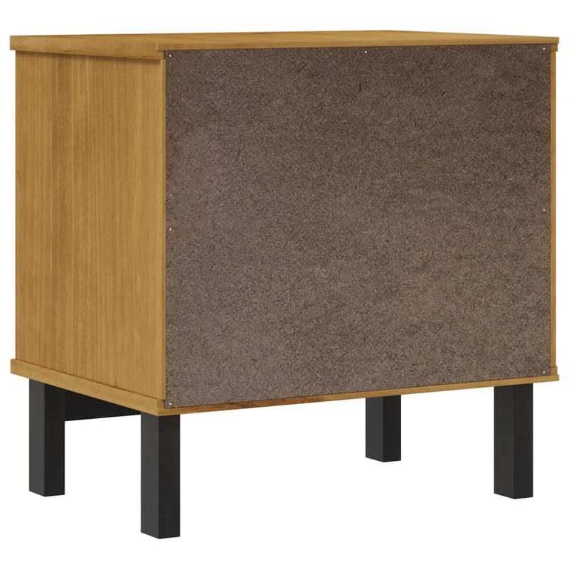 vidaXL Bedside Cabinet FLAM 49x35x50 cm Solid Wood Pine