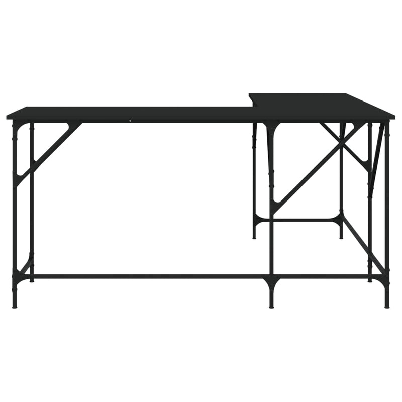 vidaXL Desk Black 149x149x75 cm Engineered Wood