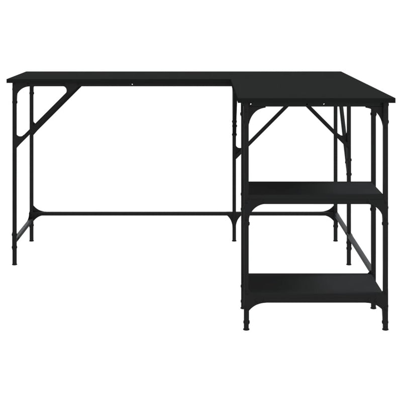 vidaXL Desk Black 139x139x75 cm Engineered Wood