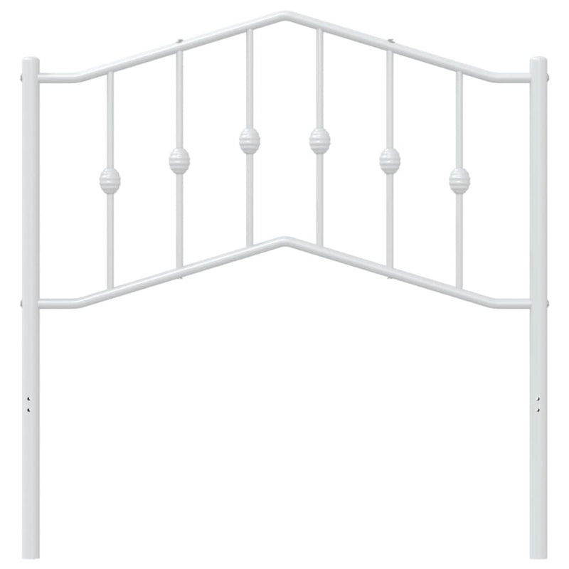 Metal Headboard White 90 cm