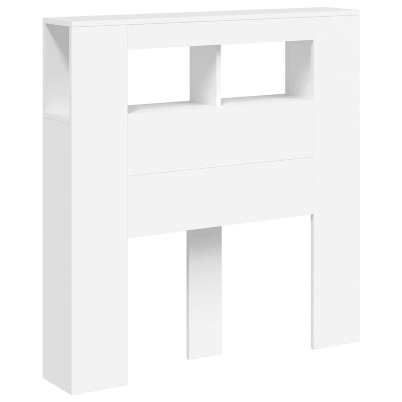 vidaXL LED Headboard White 100 cm Engineered Wood