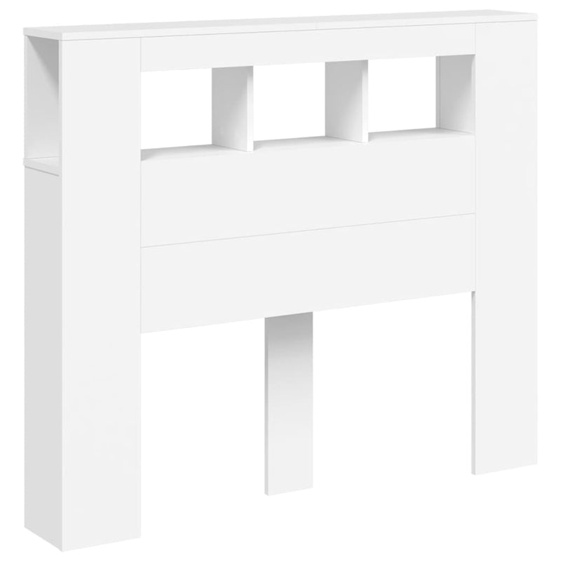 vidaXL LED Headboard White 120 cm Engineered Wood