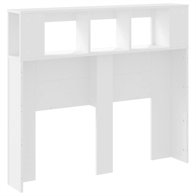 vidaXL LED Headboard White 120 cm Engineered Wood