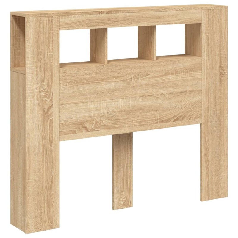 vidaXL LED Headboard Sonoma Oak 120 cm Engineered Wood