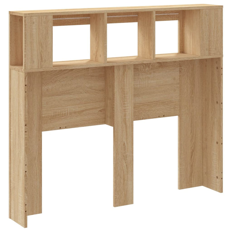 vidaXL LED Headboard Sonoma Oak 120 cm Engineered Wood
