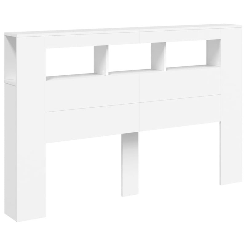 vidaXL LED Headboard White 160 cm Engineered Wood