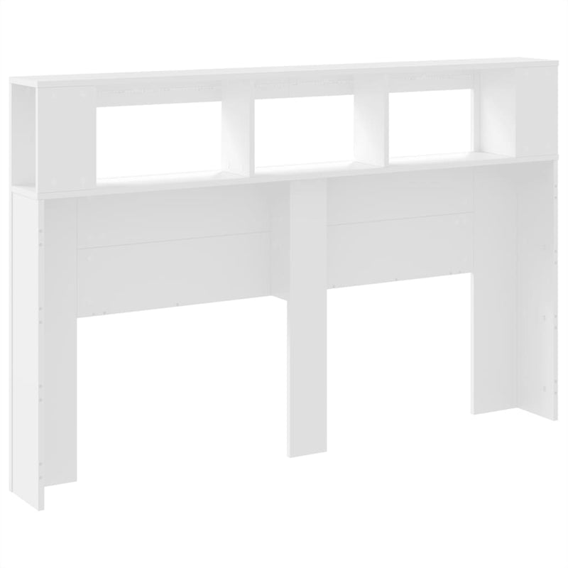 vidaXL LED Headboard White 160 cm Engineered Wood