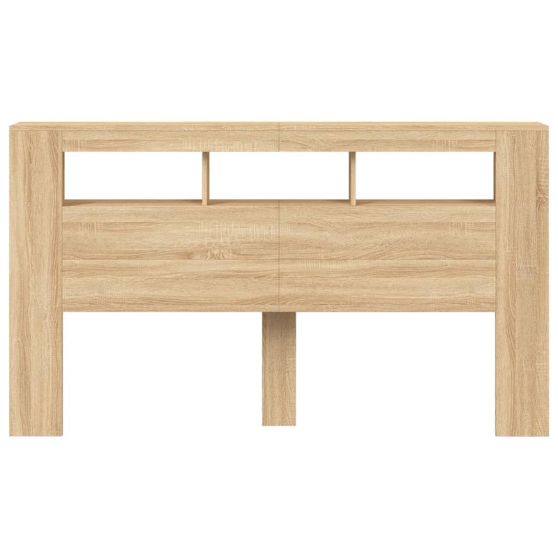 vidaXL LED Headboard Sonoma Oak 180 cm Engineered Wood