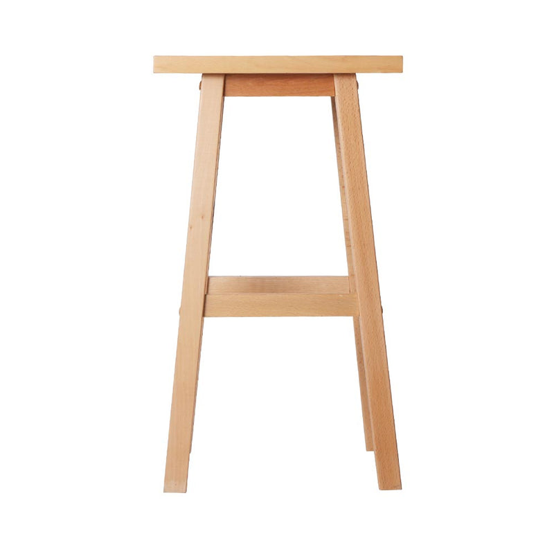 Artiss 2x Bar Stools Kitchen Chairs Wooden Nature