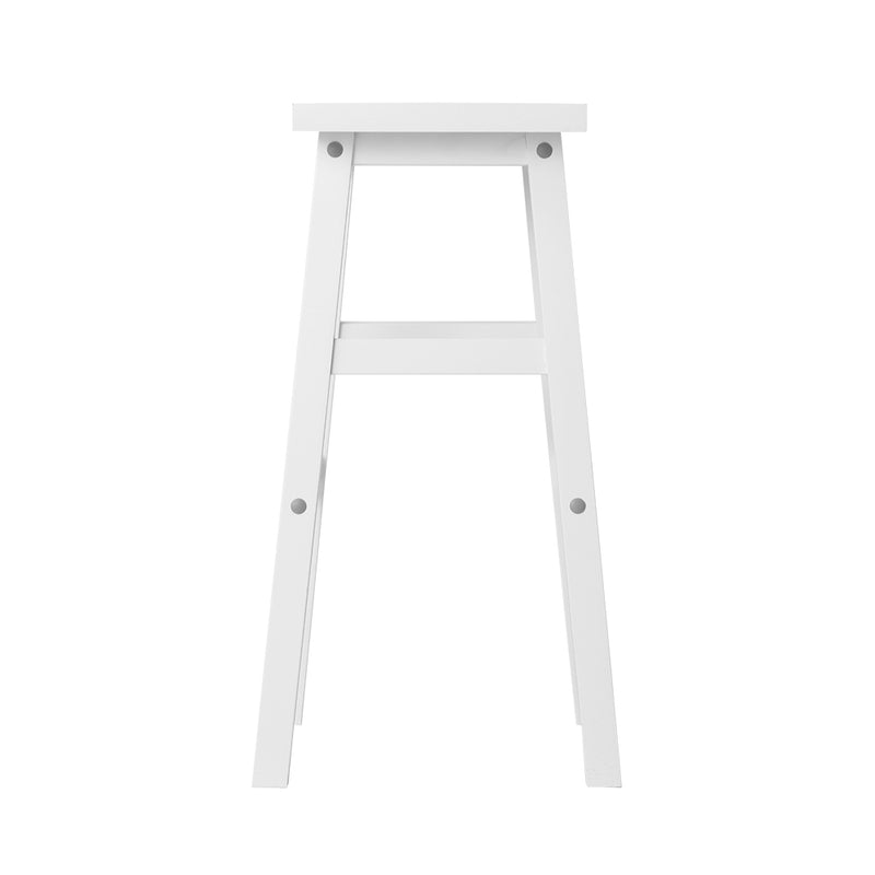 Artiss 2x Bar Stools Kitchen Chairs Wooden White