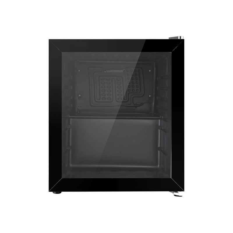 Devanti 46L Bar Fridge Glass Door w/Light Black