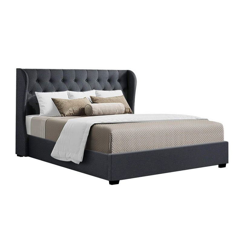 Artiss Bed Frame King Size Gas Lift Charcoal ISSA