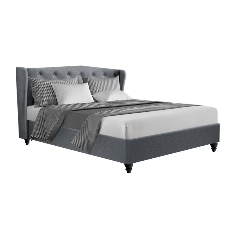 Artiss Bed Frame Queen Size Grey PIER