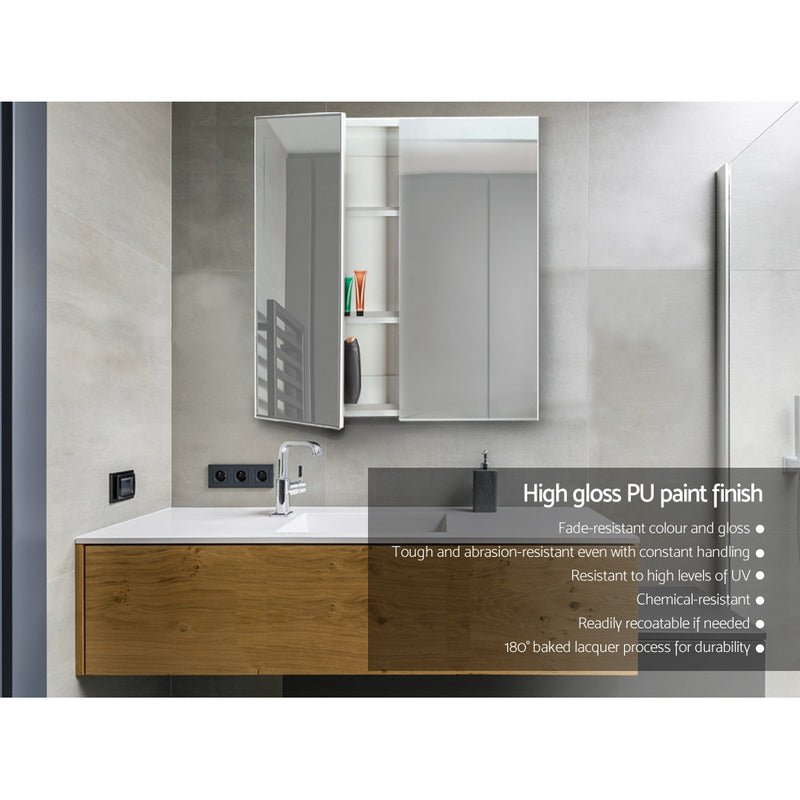 Cefito Bathroom Mirror Cabinet 600x720mm White