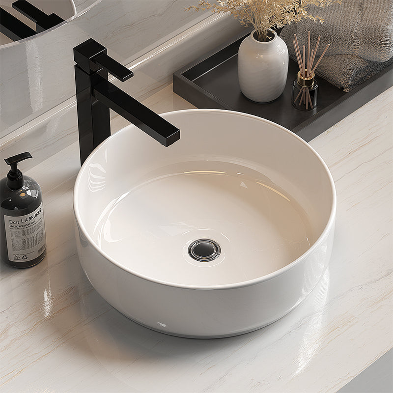 Cefito Bathroom Basin Ceramic Vanity Basin Above Counter White Hand Wash