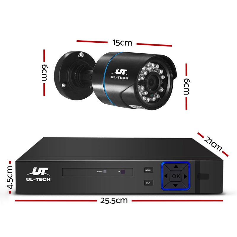 UL Tech 1080P 4 Channel HDMI CCTV Security Camera with 1TB Hard Drive