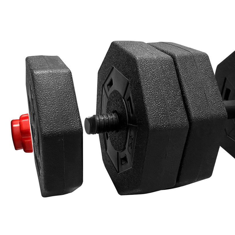 40KG 2-in-1 Dumbbell Barbell Set Adjustable Dumbbells Weights Home Gym Fitness