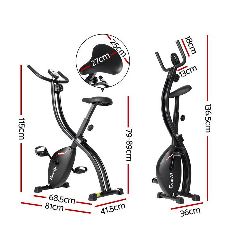 Everfit Exercise Bike X-Bike Folding Magnetic Bicycle Cycling Flywheel Fitness Machine