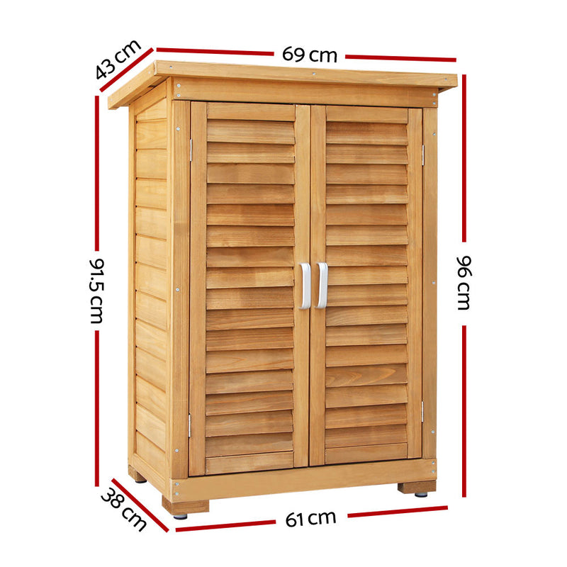 Gardeon Portable Wooden Garden Storage Cabinet