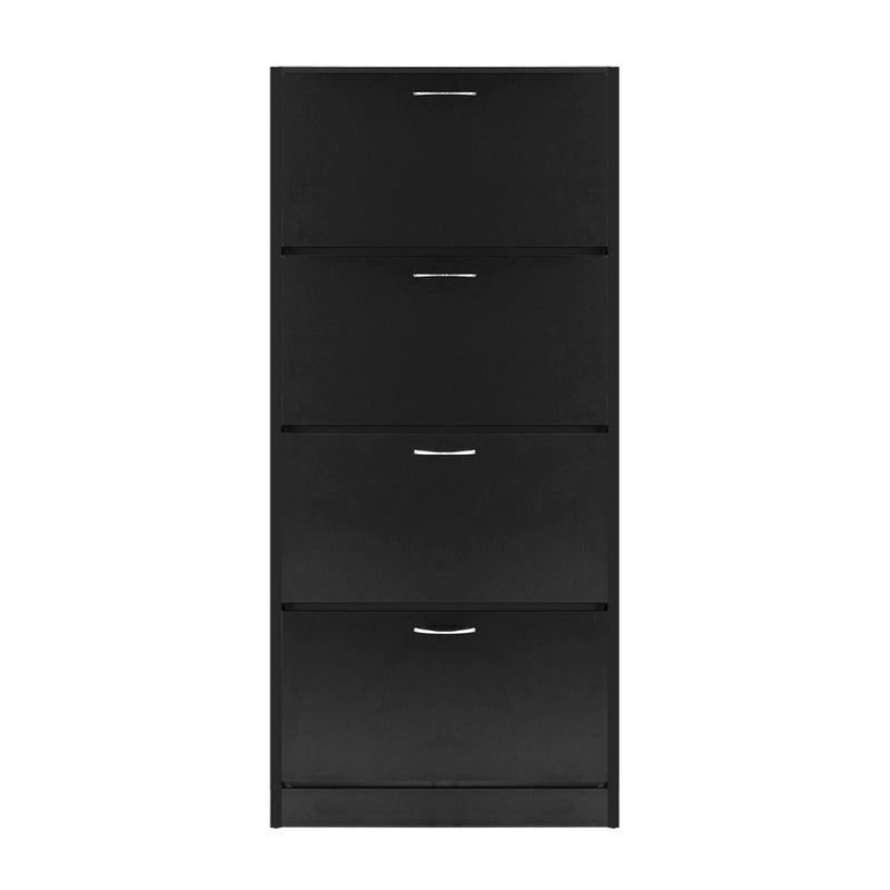 Artiss Shoe Cabinet Shoes Storage Rack Organiser 60 Pairs Black Shelf Drawer