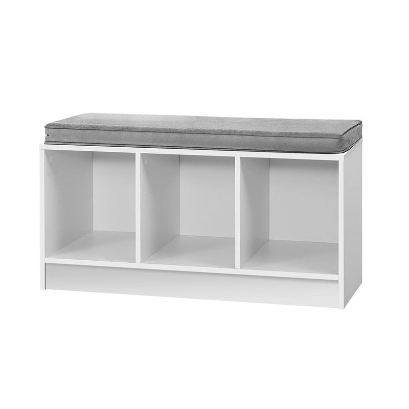 Artiss Shoe Cabinet Bench Shoes Organiser Storage Rack Shelf White Box Seat