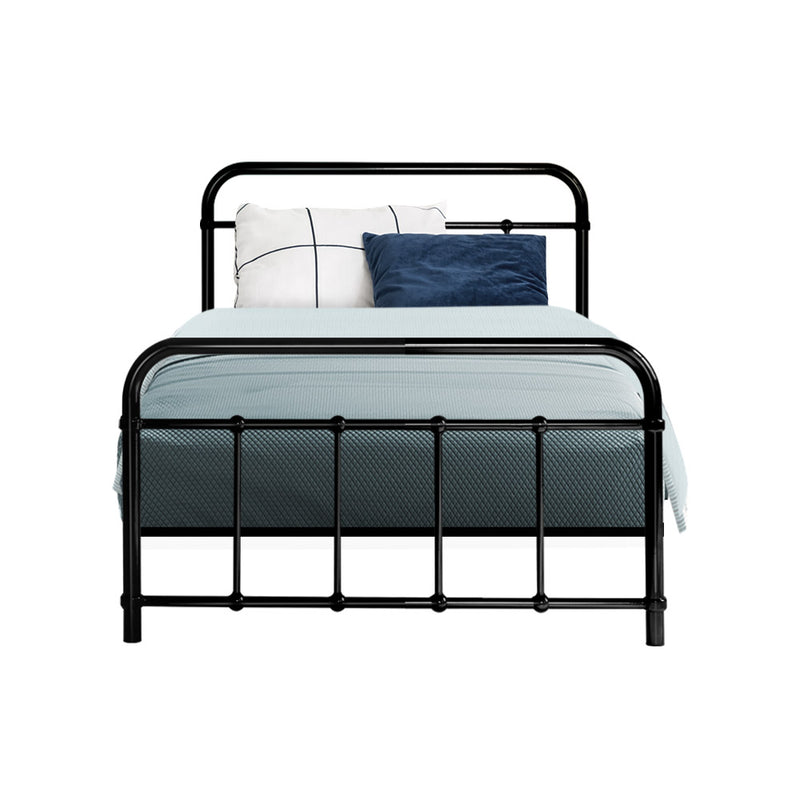 Artiss Bed Frame Metal Frames LEO - Single (Black)