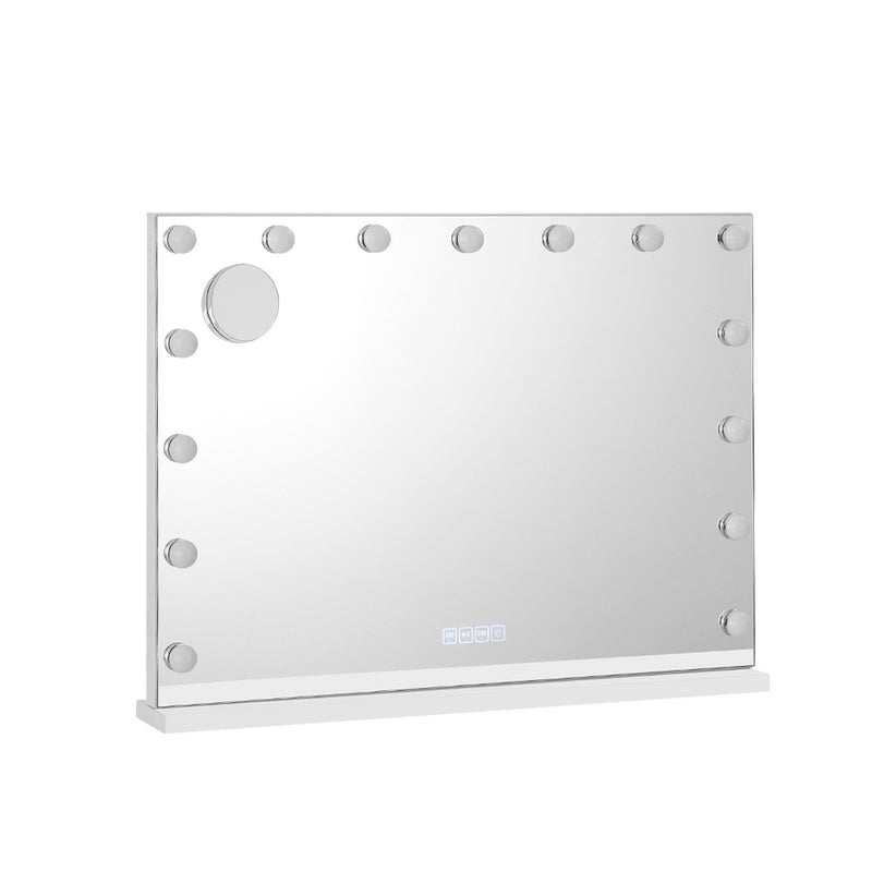 Embellir Bluetooth Makeup Mirror 80X58cm Hollywood with Light Vanity Wall 18 LED