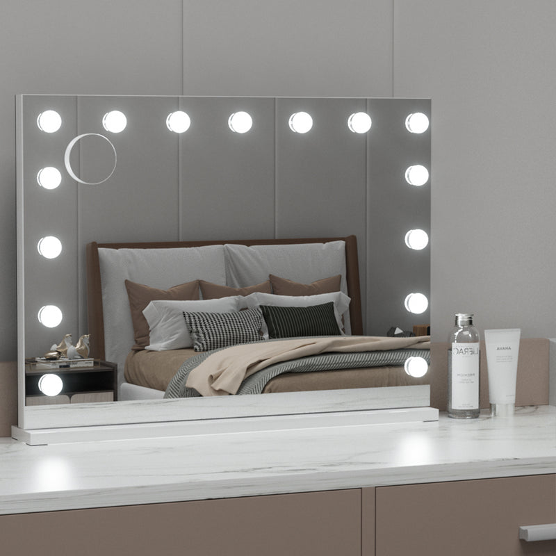 Embellir Bluetooth Makeup Mirror 80X58cm Hollywood with Light Vanity Wall 18 LED