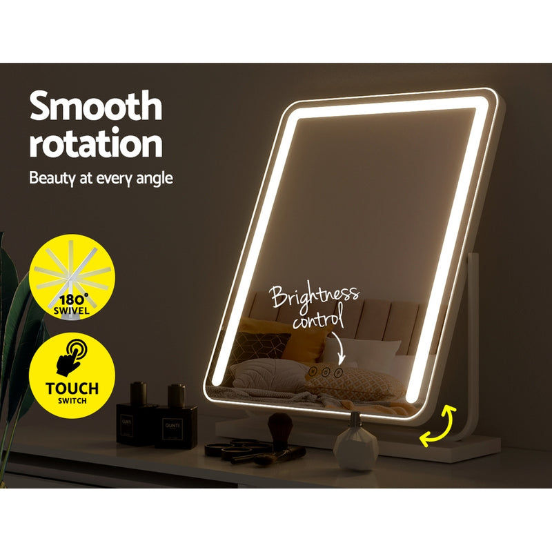 Embellir Makeup Mirror with Lights Hollywood Vanity LED Mirrors White 40X50CM