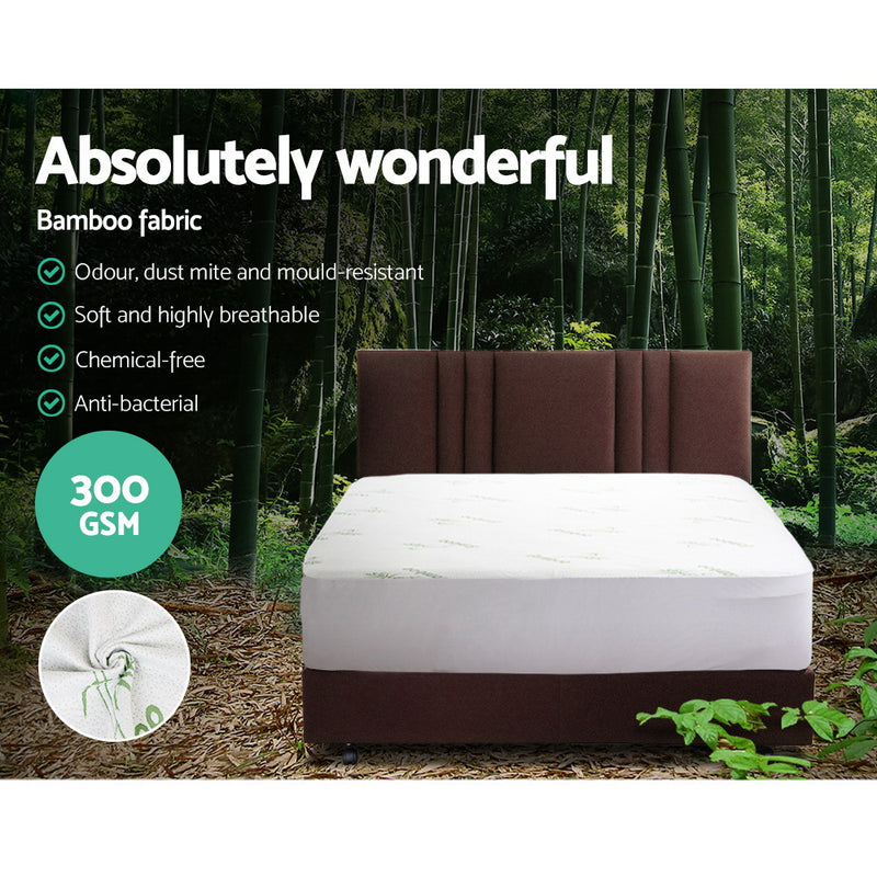 Giselle Bedding Giselle Bedding Bamboo Mattress Protector Double