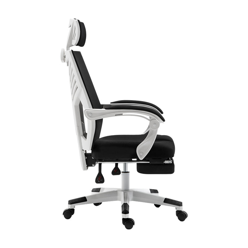 Artiss Mesh Office Chair Recliner Black White