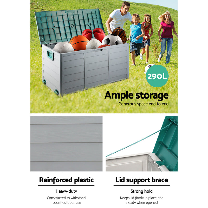 Gardeon 290L Outdoor Storage Box - Green