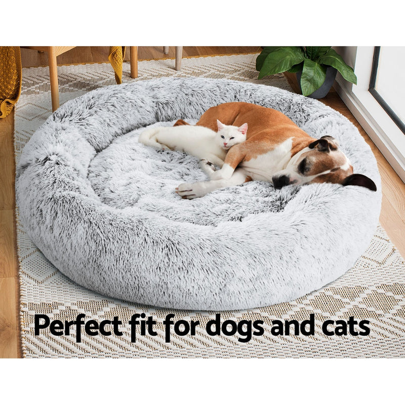 i.Pet Pet Bed Dog Cat 110cm Calming Extra Large Soft Plush Charcoal