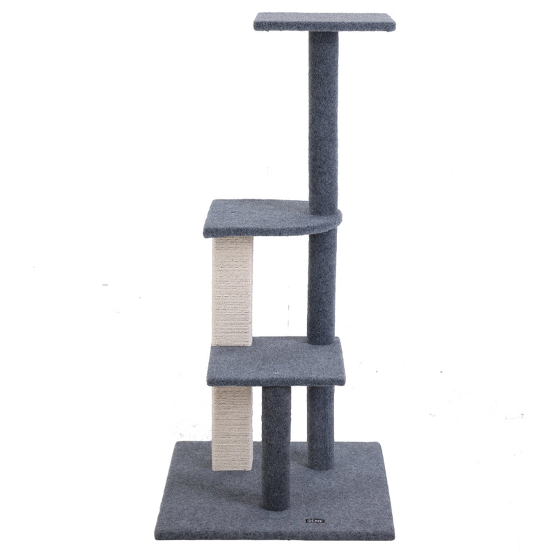 i.Pet Cat Tree 124cm Scratching Post Tower Scratcher Trees Wood Condo Board