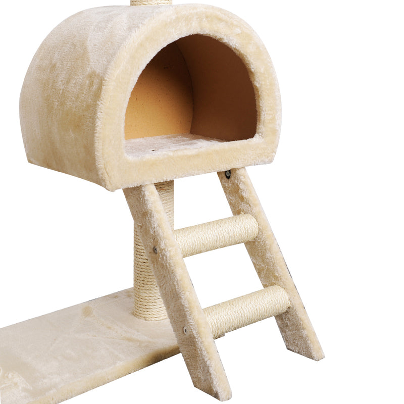 i.Pet Cat Tree 100cm Tower Scratching Post Scratcher Condo House Trees Bed Beige