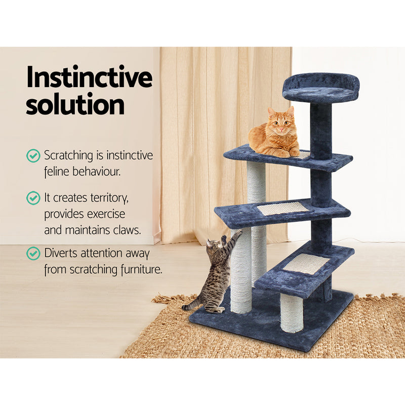 i.Pet Cat Tree 100cm Scratching Post Scratcher Tower Wood Condo House Trees Bed