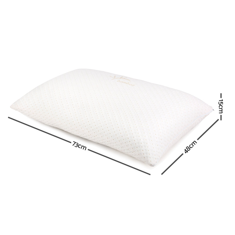 Giselle Bedding Set of 2 Single Bamboo Memory Foam Pillow