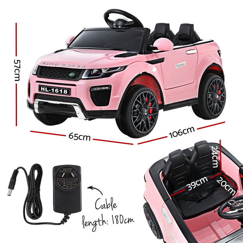 Rigo Kids Ride On Car Electric 12V Remote Toy Cars Battery SUV Toys Pink