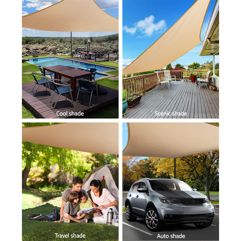 Instahut 280gsm 5x7m Sun Shade Sail Canopy Rectangle